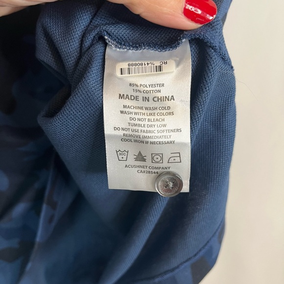 FootJoy x Todd Snyder Golf Polo Shirt Blue Camo Print XL casual - Picture 4 of 6